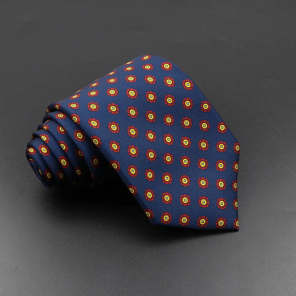 Silk 7.5cm Soft Colorful Novelty Necktie