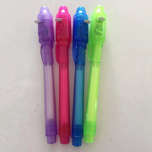 4pcs Luminous Light Magic UV Black Light Invisible Ink Pen