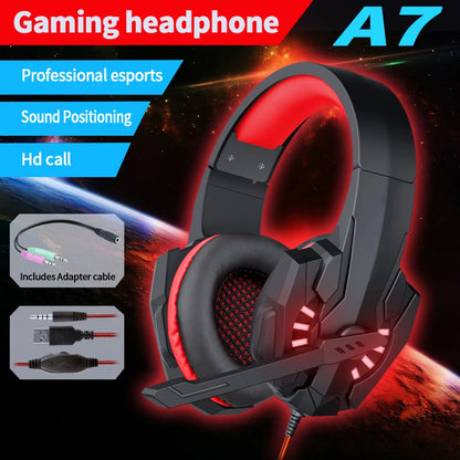 SW-G830 Gaming HiFi Stereo Sound Wired RGB Headset with Mic Breathing Lights