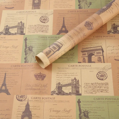 Retro Crafting Wrapping Paper