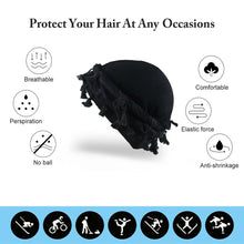 Burr Trim Twisted Tail Fringe Cotton Bandana Hat