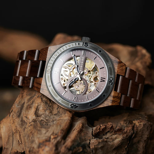 Automatic BOBO BIRD Wooden Mechanical Watch