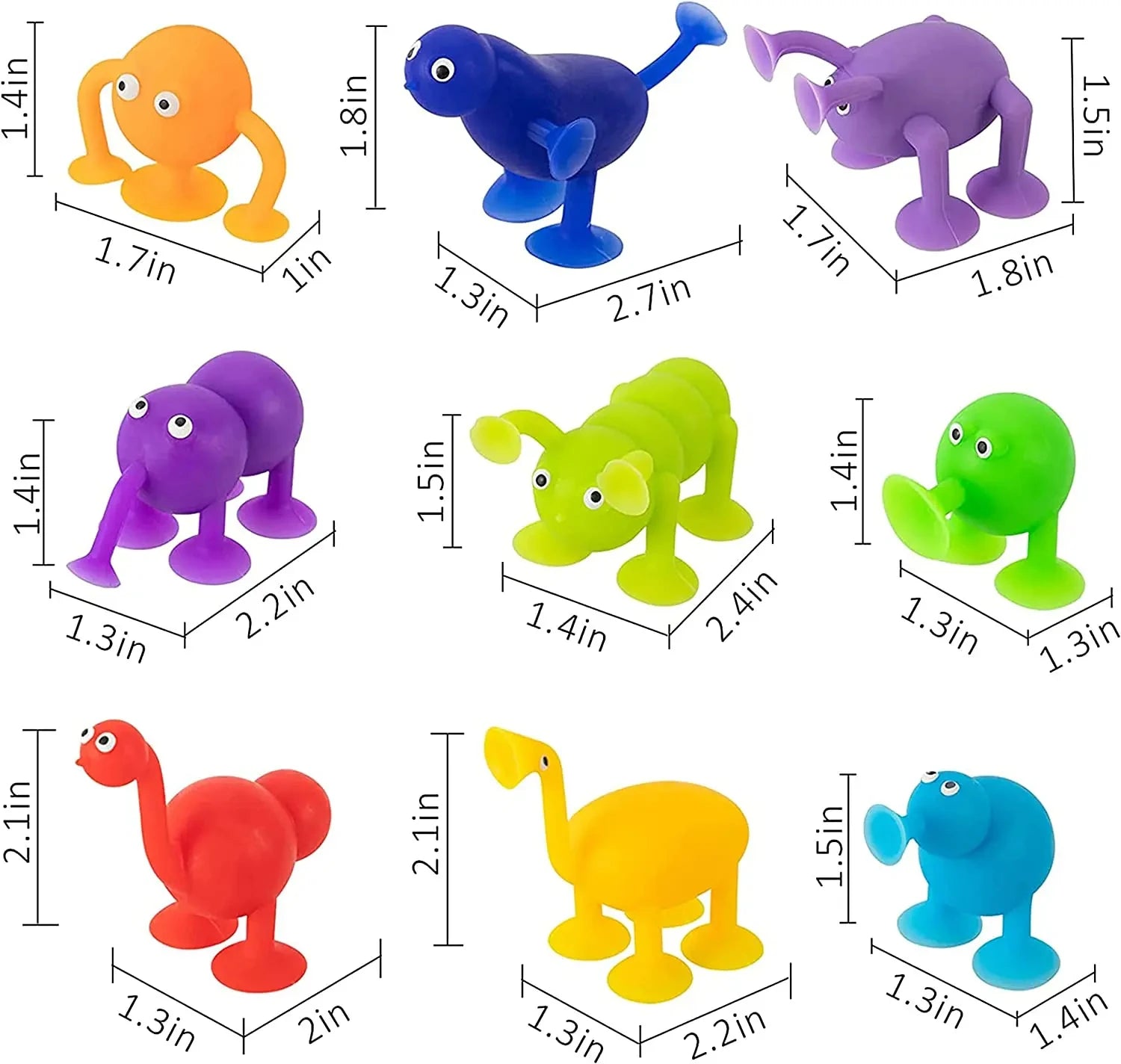 Soft Silicone Building Blocks Suction Toy Animal Shapes