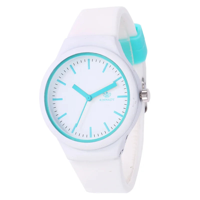 Fashion Simple Scale Quartz Watch with Silicone Band