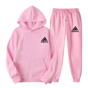 Hooded Top and Sweatpants Two-piece Set