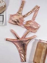 Vigorashely Snake Print Bikini Set