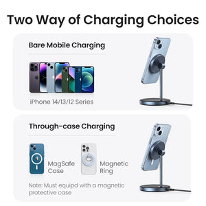 Magnetic Wireless 20W Max Power 2-in-1 Charging Stand For iPhone