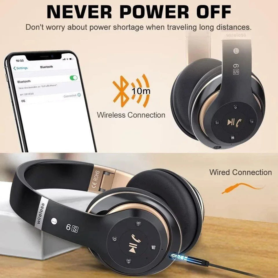 Wireless Bluetooth Noise Cancelling Stereo Earphones