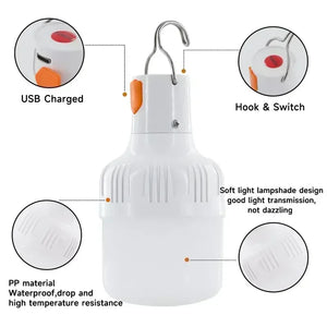 60W Emergency USB Rechargeable LED Light Bulb Lantern