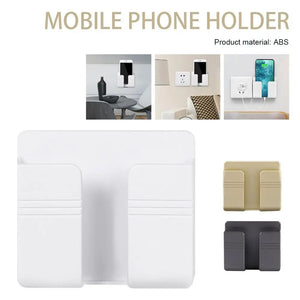 Remote Controller Storage Box Wall Mounted Plastic Phone Charging Holder