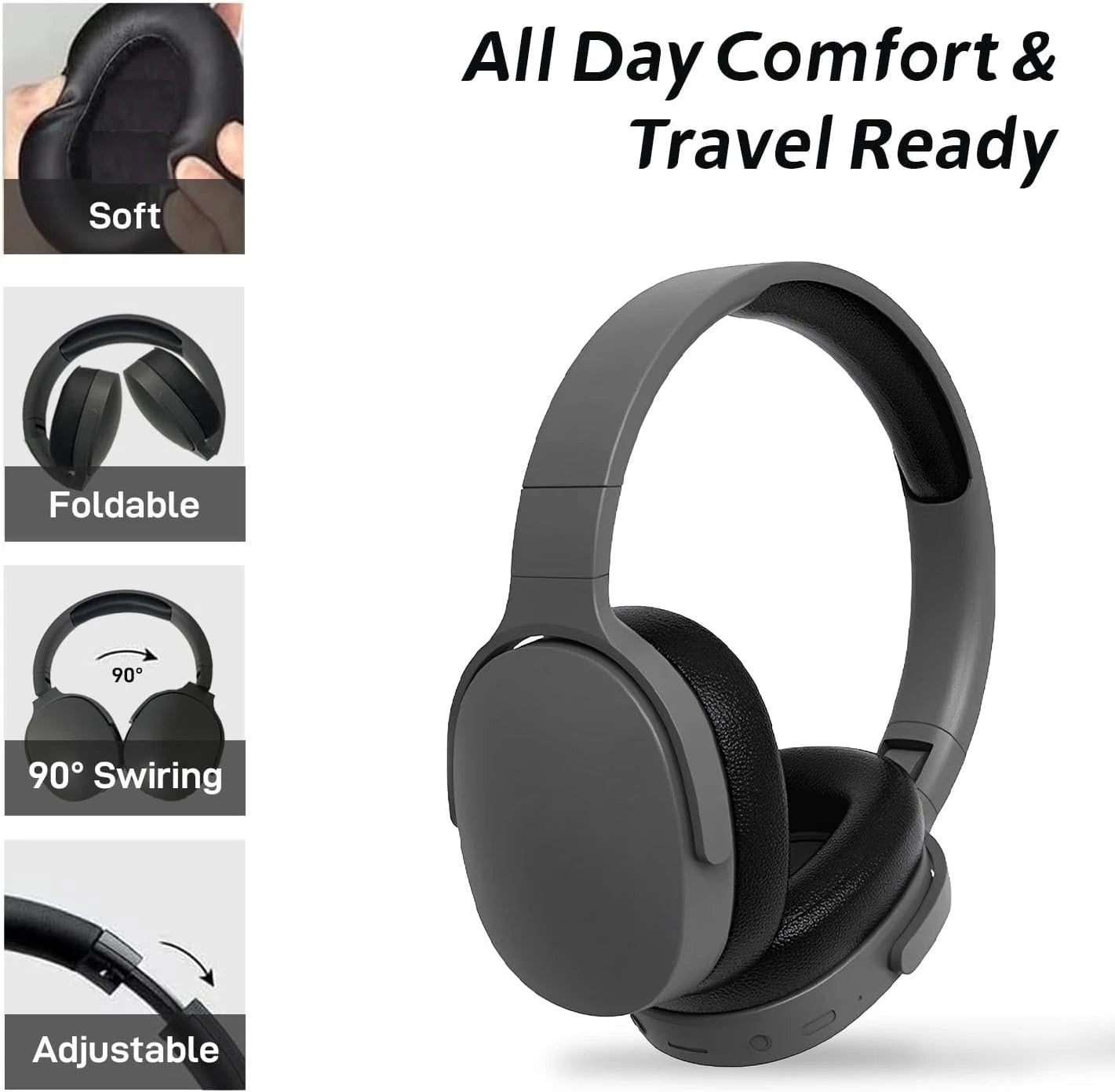 P2961 Bluetooth 5.3 Headphone Over HIFI Stereo Sports Noise Reduction Headset