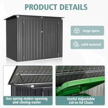 80 Cu. Ft Outdoor Trash Can Storage Shed w/Lockable Doors & Waterproof Lid Chain