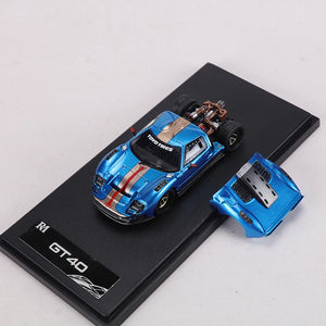 1:64 GT40 Openable Magnetic Engine Cover Alloy Model Car