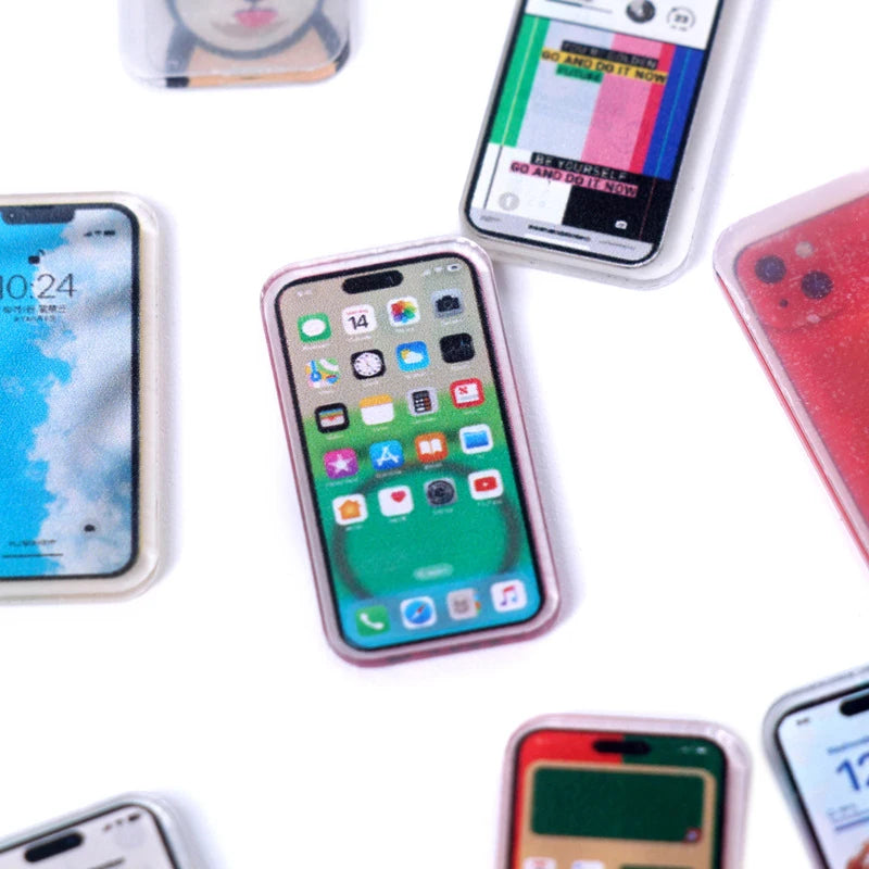 5Pcs 1:12 Dollhouse Miniature Mobile Phone Simulation