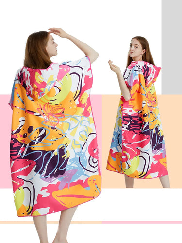 Quick-Dry Towel Microfiber Hooded Poncho