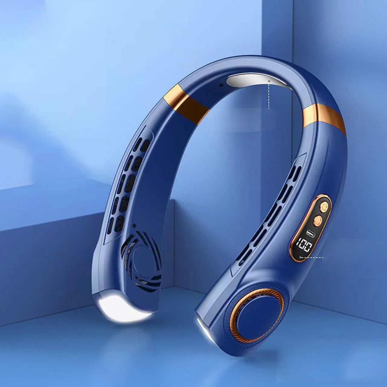 JKUOO Rechargeable Personal Portable Hands Free Neck Fan