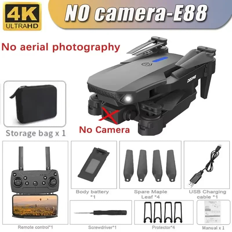 E88 4K Wide-Angle HD 1080P Camera WiFi FPV Height Hold Foldable RC Drone