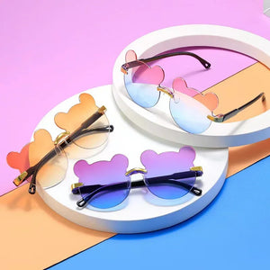 Cartoon Bear Rimless Sunglasses