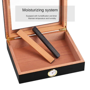 Portable Cigar Moisturizing Constant Humidity Cedar Wood Box