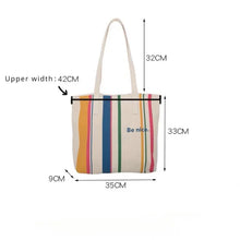 Simple Line One Shoulder Canvas Bag