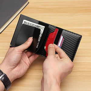 DIENQI Leather RFID Card Holder Wallet