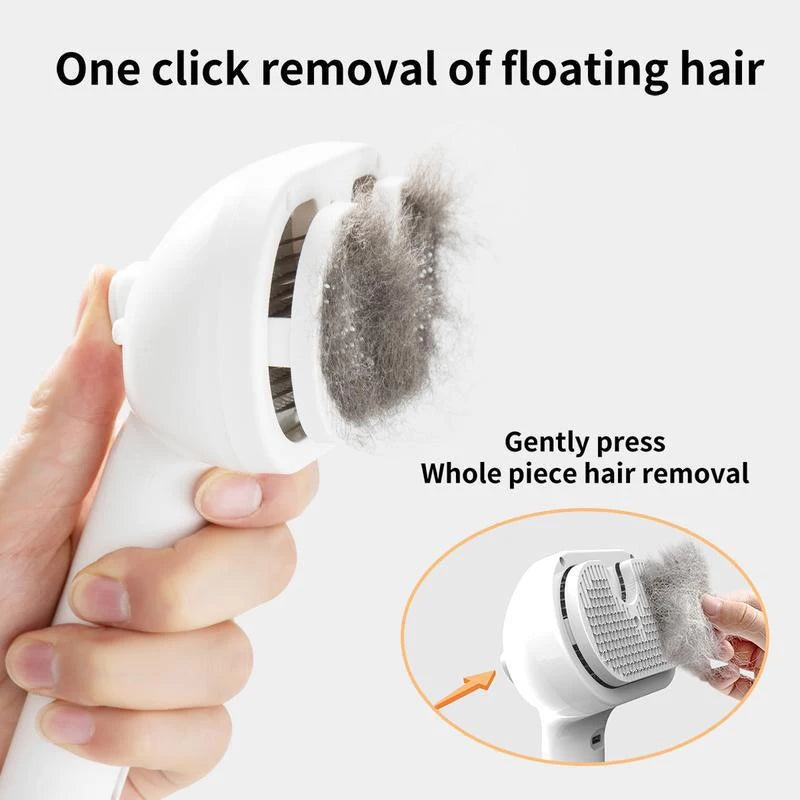 Pet Steam Massage Brush Safe Round Head Soft Teeth Spray Removal Comb