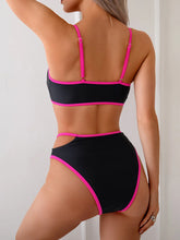 Cikini Backless Color Blocked Bikinis Set