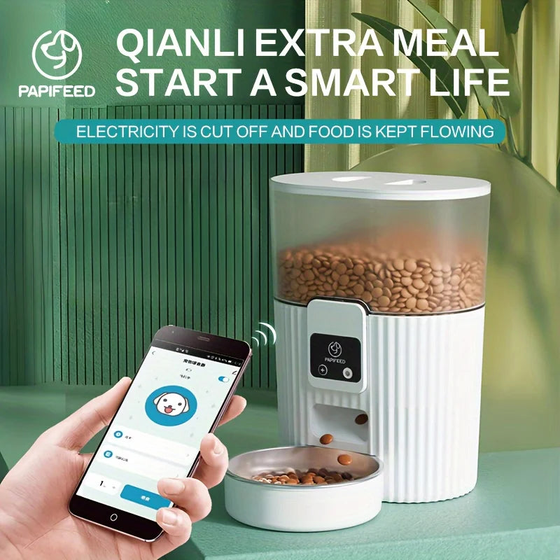 PAPIFEED Automatic Pet Feeder with Wi-Fi Remote