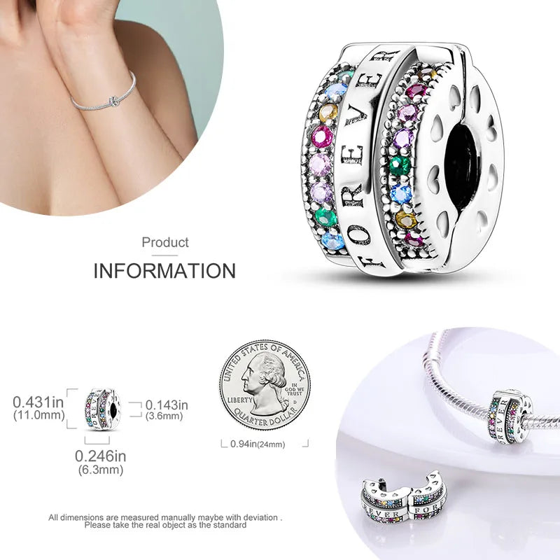 925 Silver Charms Beads Fit Original Pandora Bracelet