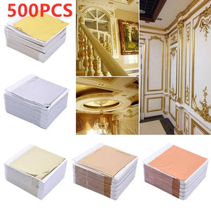 500 Sheets Imitation Gold Silver Foil Paper