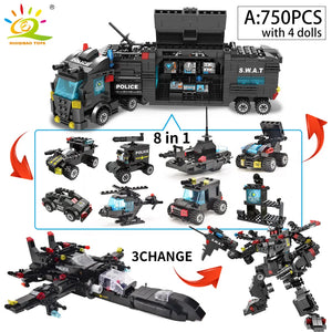 Mobile SWAT Police Station Building Blocks