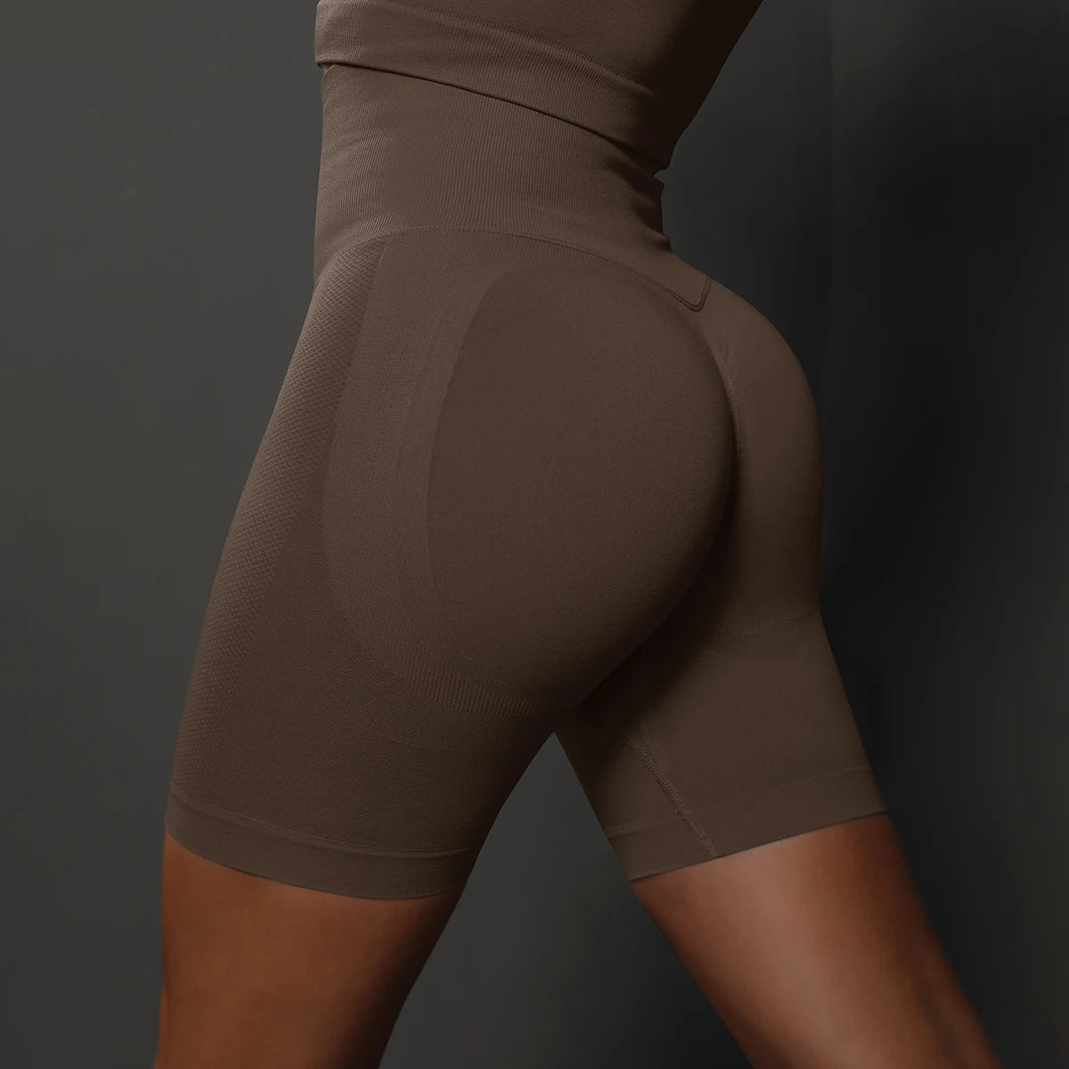 Seamless High Waist Sports Shorts