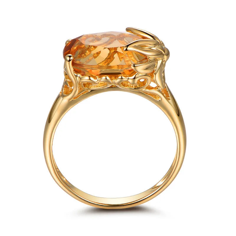 Natural Topaz Engagement Ring
