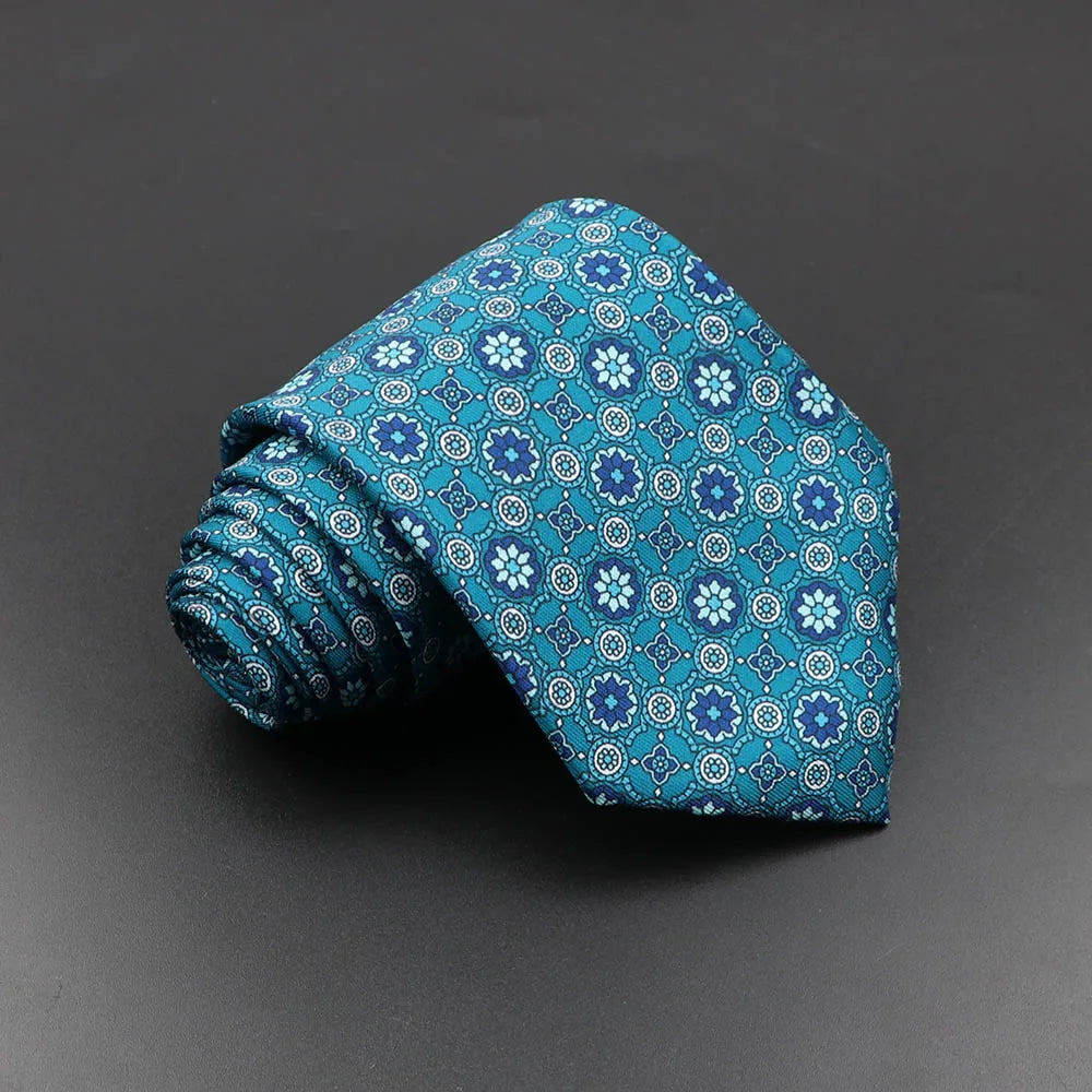 Silk 7.5cm Soft Colorful Novelty Necktie