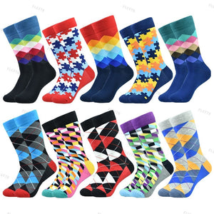 Colorful Designer Print Combed Cotton Socks