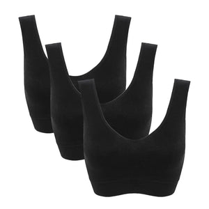 3pcs Seamless Active Bra With Removable Pad
