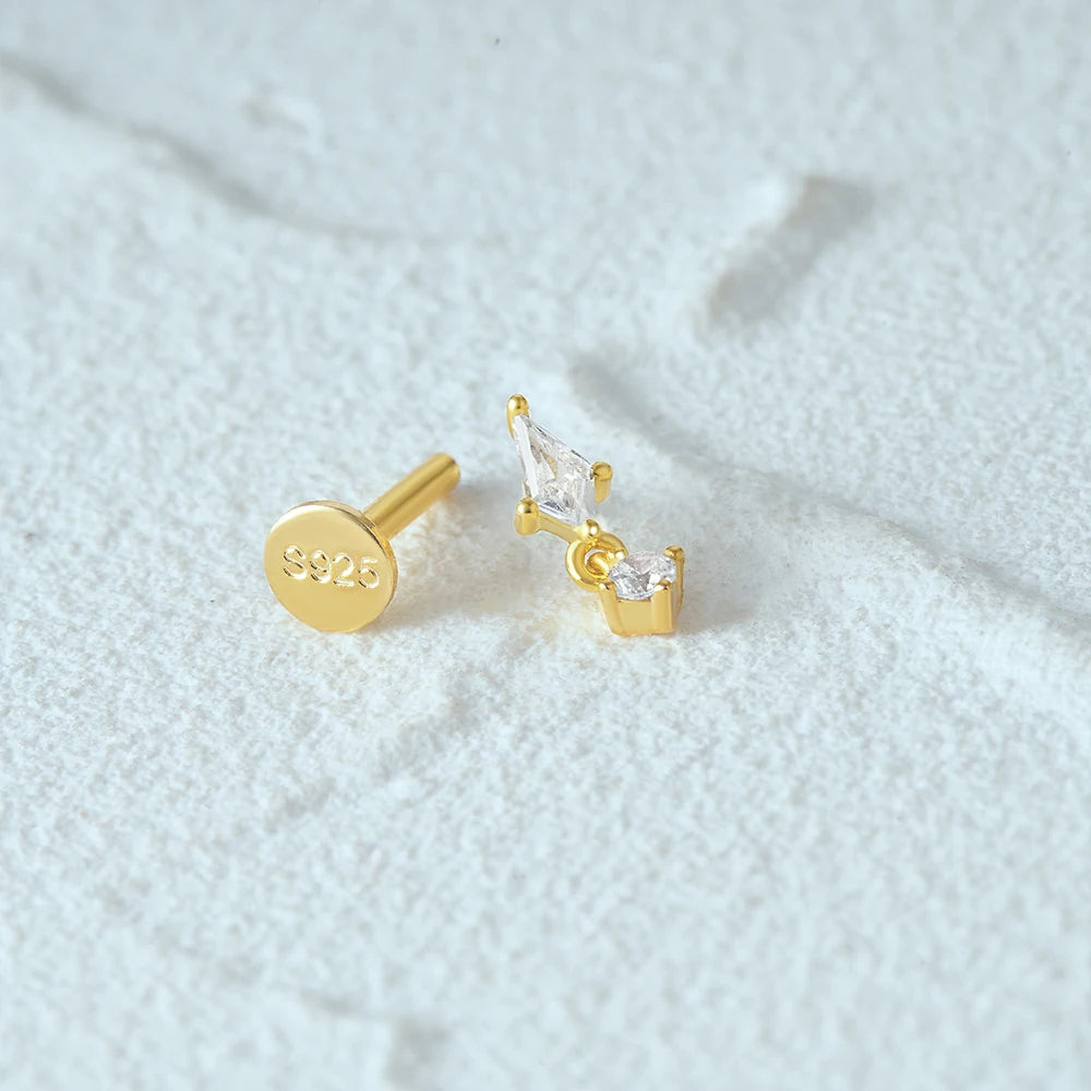 CANNER Simple Flat Head Pierced Stud Earrings