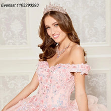 EVLAST 3D Floral Applique Beading With Cape Quinceanera Dress