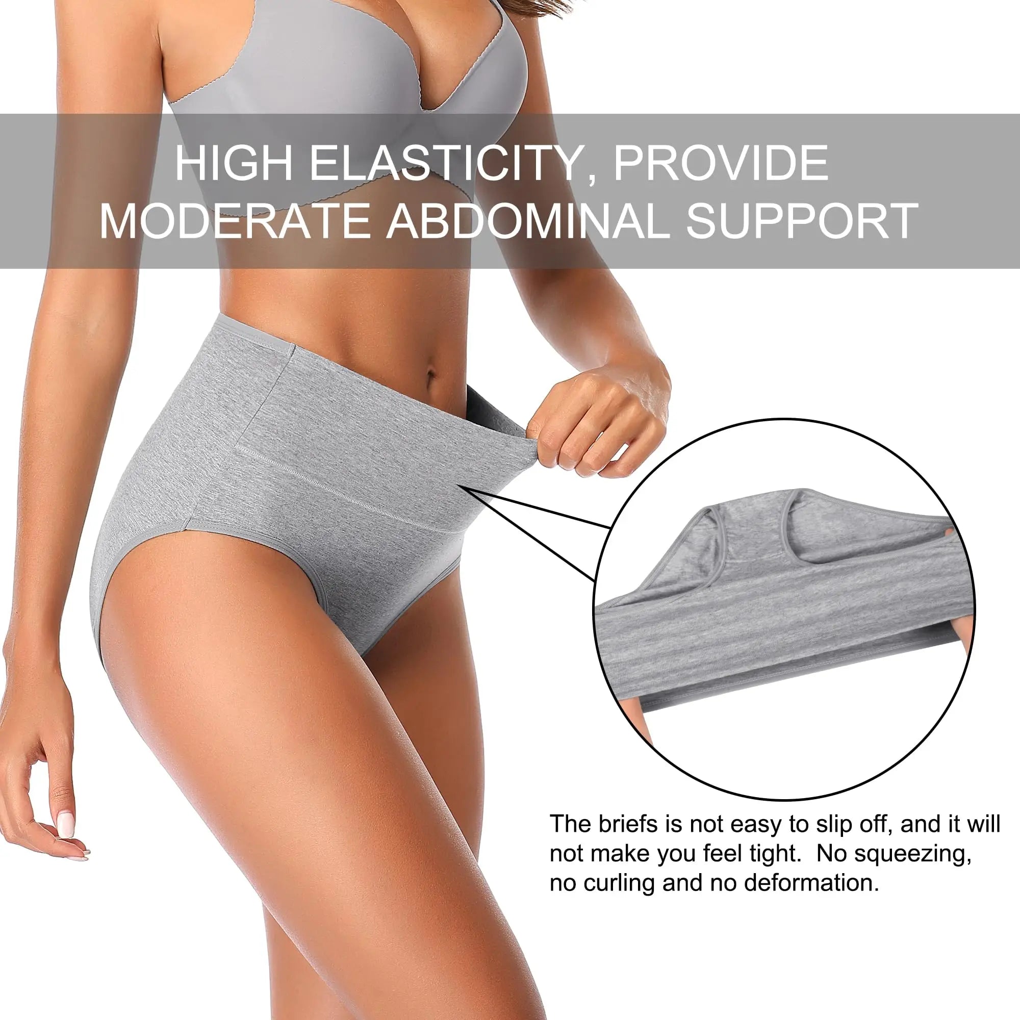 High Waist Cotton High-Waist Abdominal Briefs