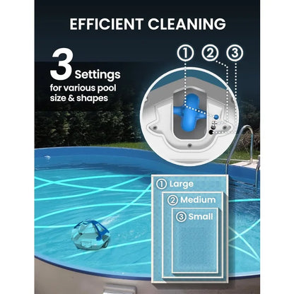 Cordless Robotic Pool Vacuum 16GPM Suction