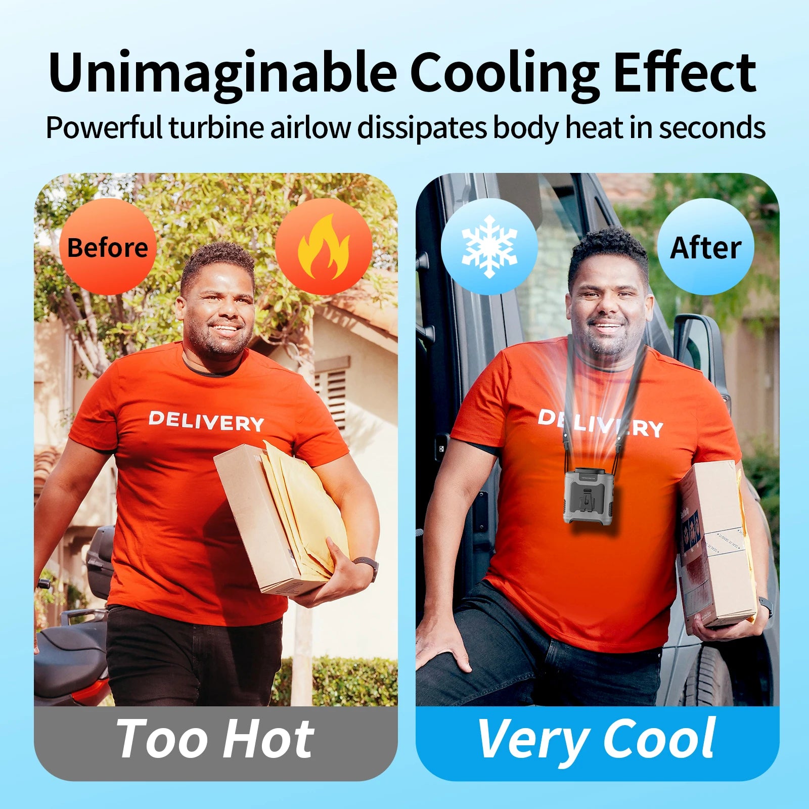 Socoolfan 20000mAh Portable Waist Fan with Power Bank
