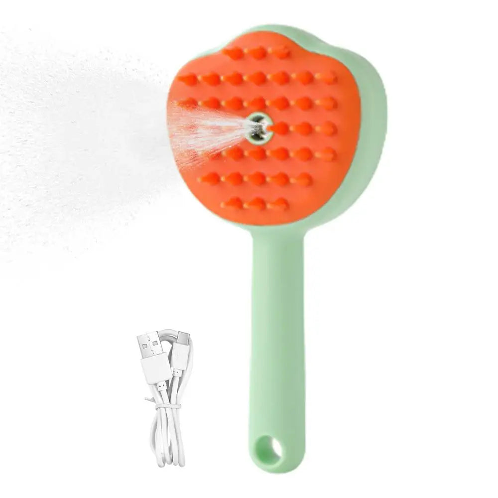 Steamy Electric Cat Brush With Steam Spray For Massage