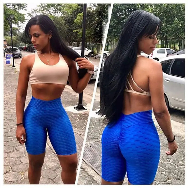 Slim Fit Squat Proof High Waist Fitness Shorts