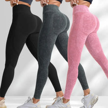 Seamless High Waist Hip Lifting Sand Washed Leggings