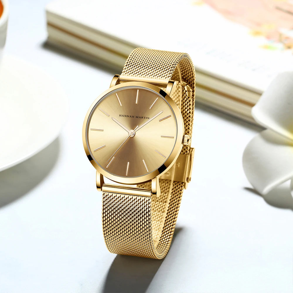 HANNAH MARTIN Stainless Steel Japan Quartz Movement Watch
