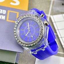 UTHAI Glow Back Rhinestone LED Trendy Wristwatches