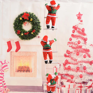 Santa Claus Climbing Ladder Hanging Christmas Tree Decoration