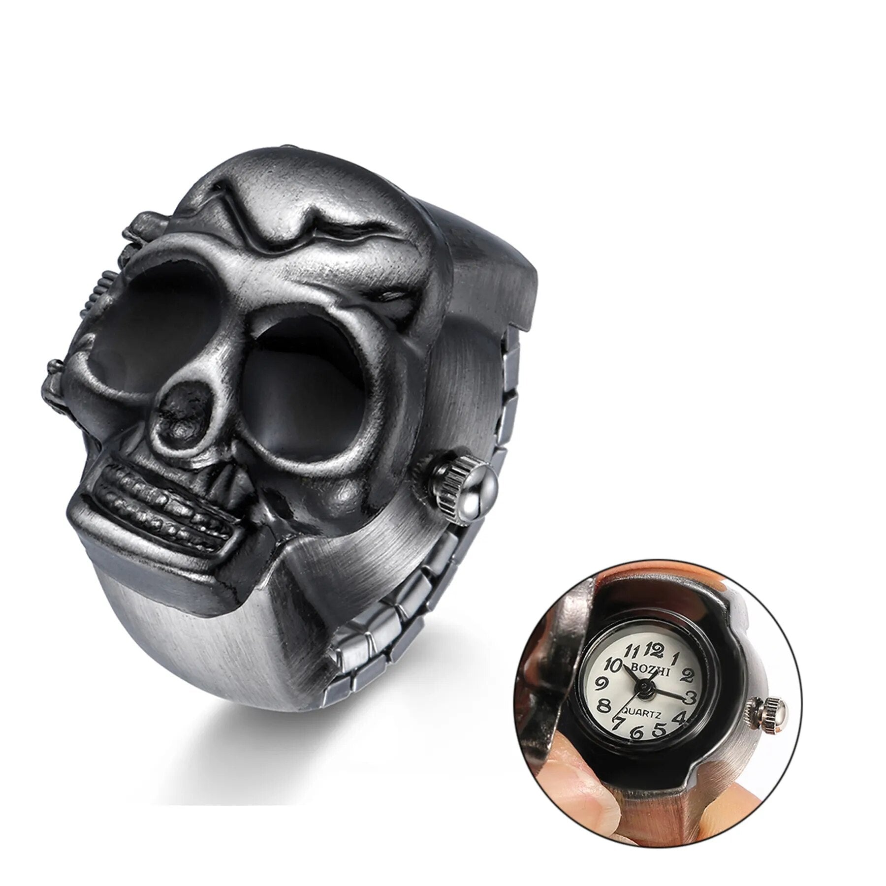 Digital Scale Skull Ring