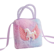 Unicorn Cartoon Plush Shoulder Bag