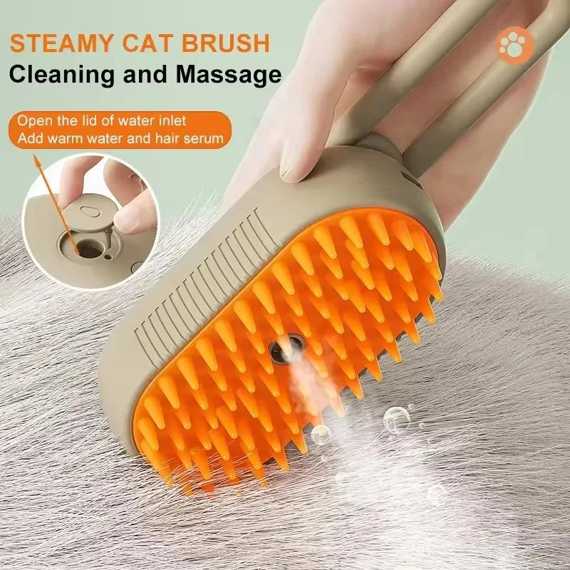 Pet Steam Cat Comb Electric Sprayer for Massage